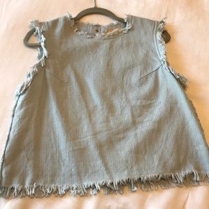 Moon River Chambray Top